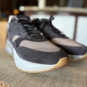 Alexander McQueen Black and Tan Sneakers Modern Athletic Design worn once